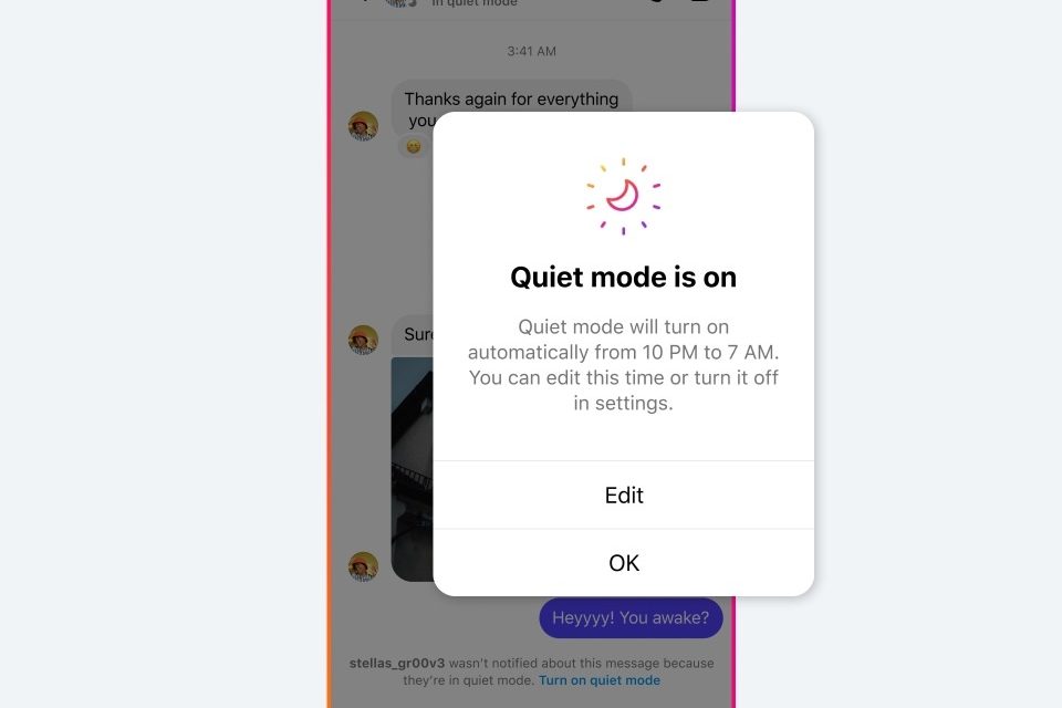 Instagram users can now pause notifications with ‘Quiet mode’