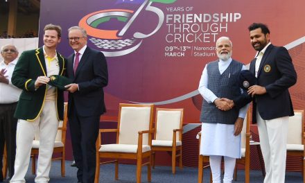 IND v AUS, 4th Test: Rohit Sharma, Steve Smith receive special Test caps from PM Modi and Anthony Albanese