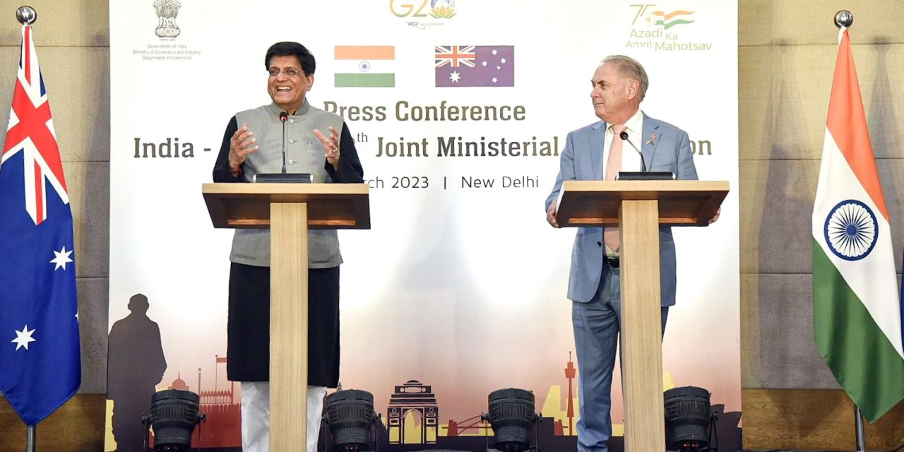 India-Australia agree to further enhance bilateral trade relations