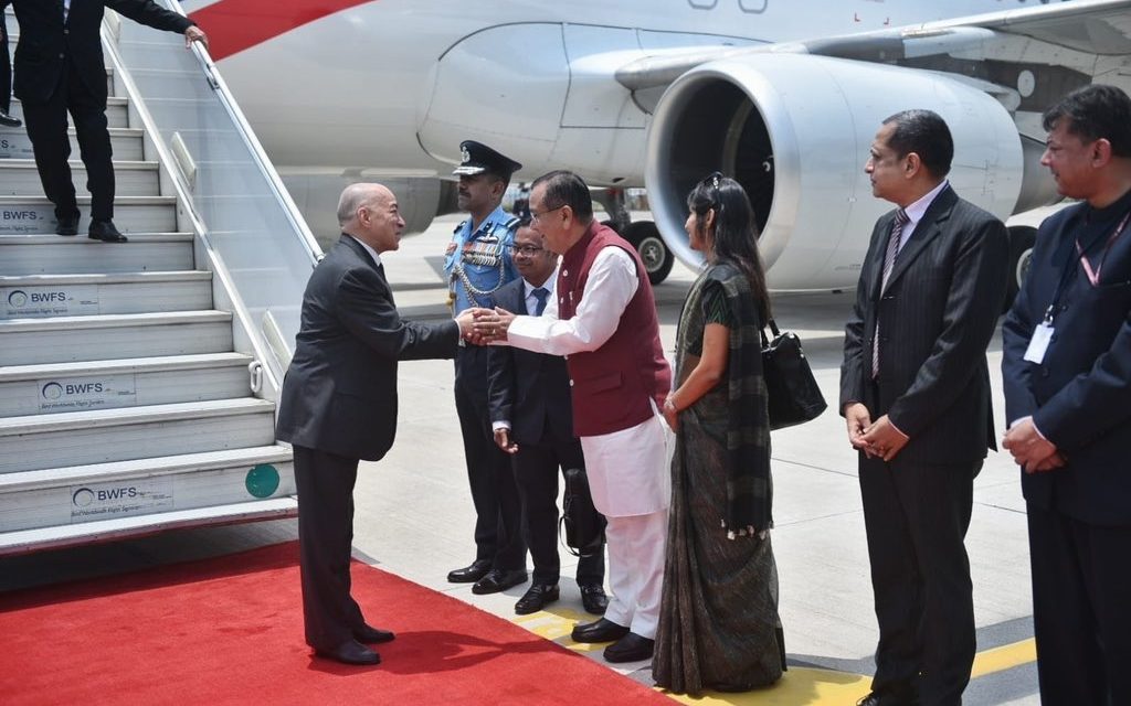 Cambodian King Norodom Sihamoni arrives in India on maiden state visit
