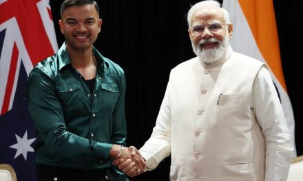 Modi meets Australian singer Guy Sebastian in Sydney