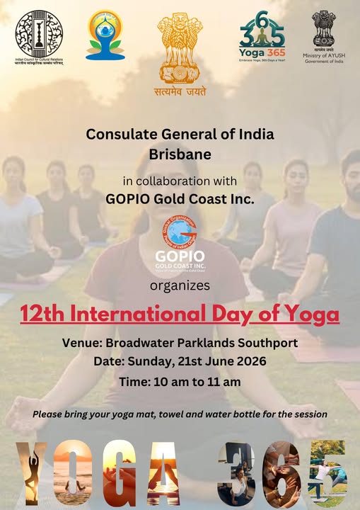 International Day of Yoga event to be held at Gold Coast