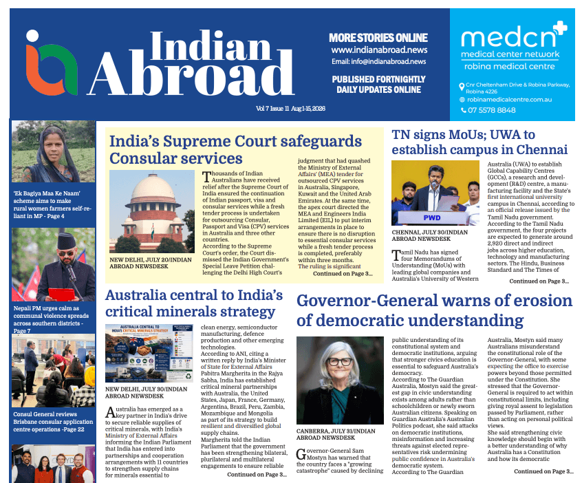 Indian Abroad Aug 1-15,2026