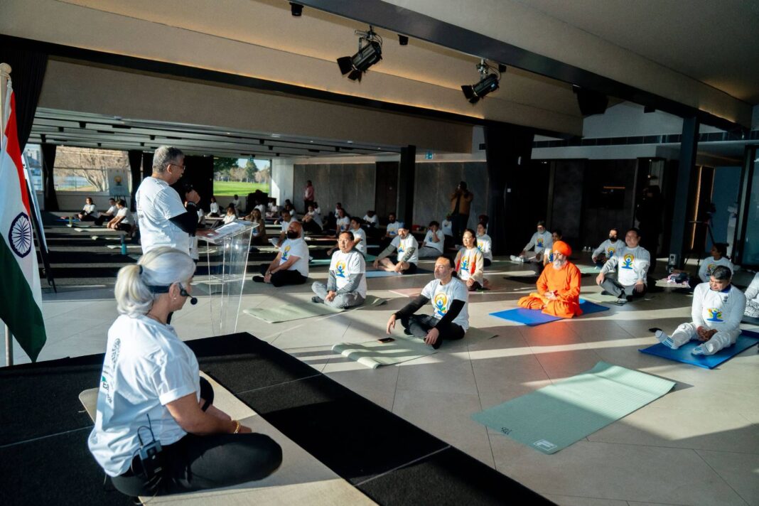 Melbourne marks International Day of Yoga at Albert Park Lake