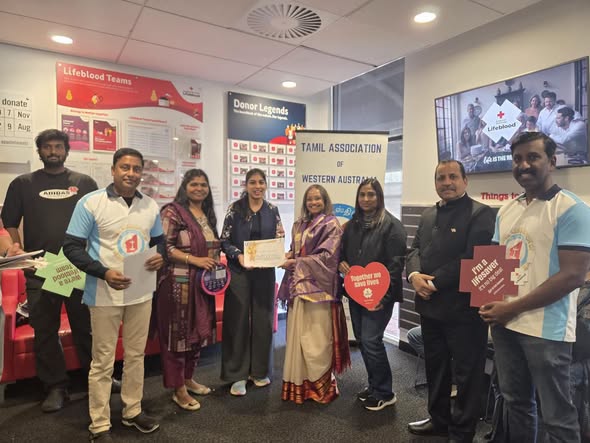 Perth Consulate, Tamil Association organise blood donation drive