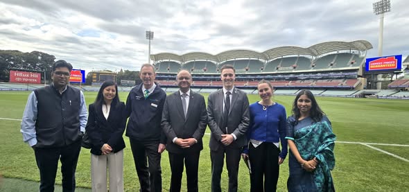 Nagesh Singh visits historic Adelaide Oval