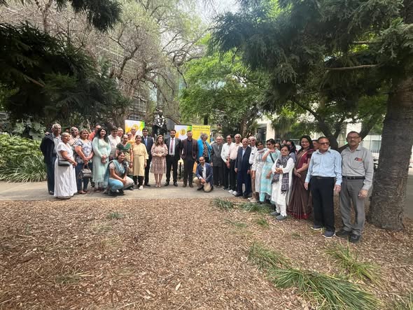 Gandhi Jayanti marked at Mahatma Gandhi statue in Sydney